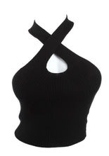 Load image into Gallery viewer, X-Factor Halter Knit Top
