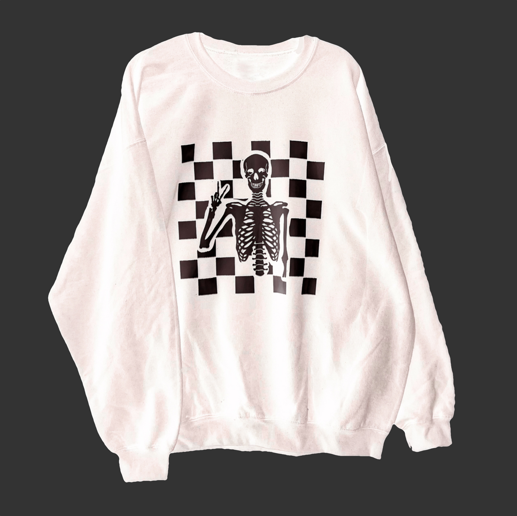 Skeleton Sweatshirt (White)
